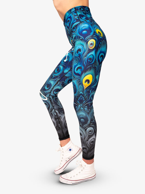 Anarchy Apparel Compression Leggings, Peacock