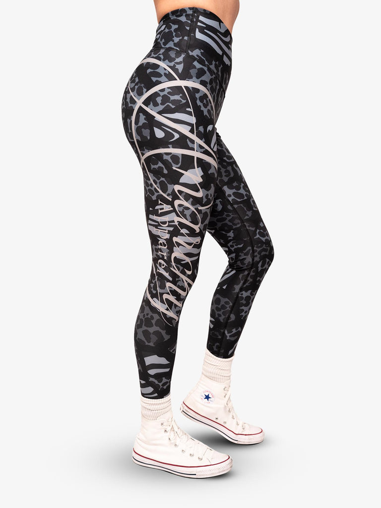 Anarchy Apparel Compression Leggings, Safari Patch Grey