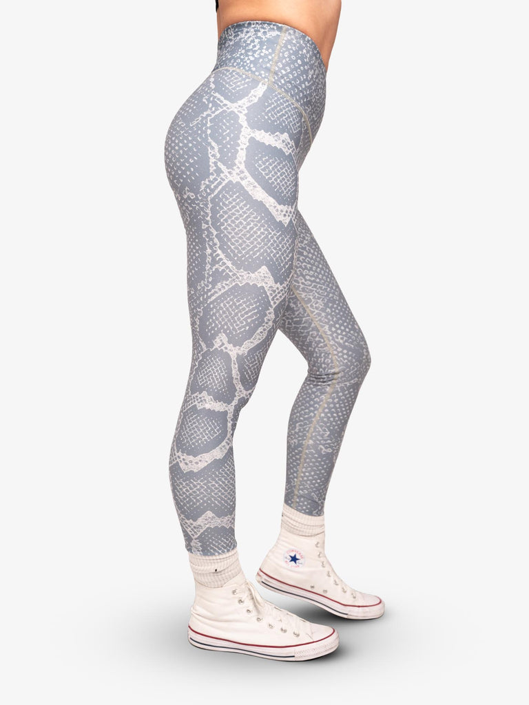 Anarchy Apparel Compression Leggings, Silver Poison